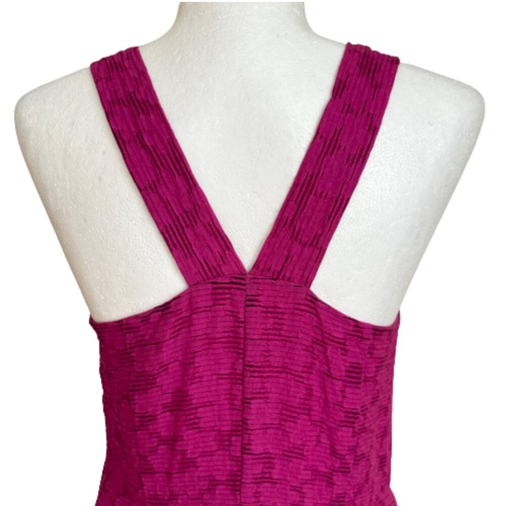 Banana Republic Dress Magenta Pink Floral Lace Sleeveless Midi Size 4 NEW - Picture 7 of 12